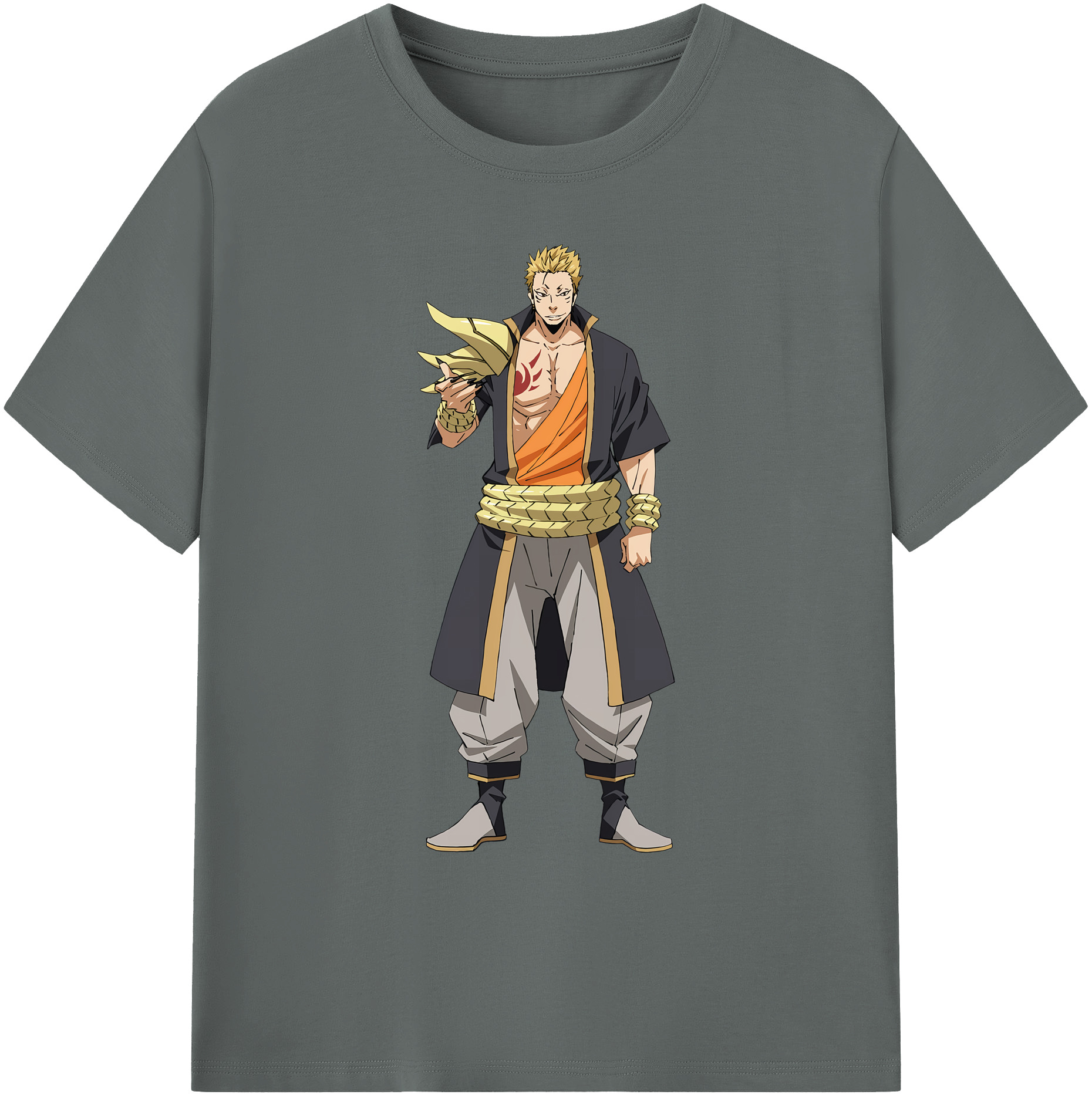 （画像用） 転スラ Regarding Reincarnated to Slime 綿100％ メンズ半袖Tシャツ｜肌触りやわらか＆通気性